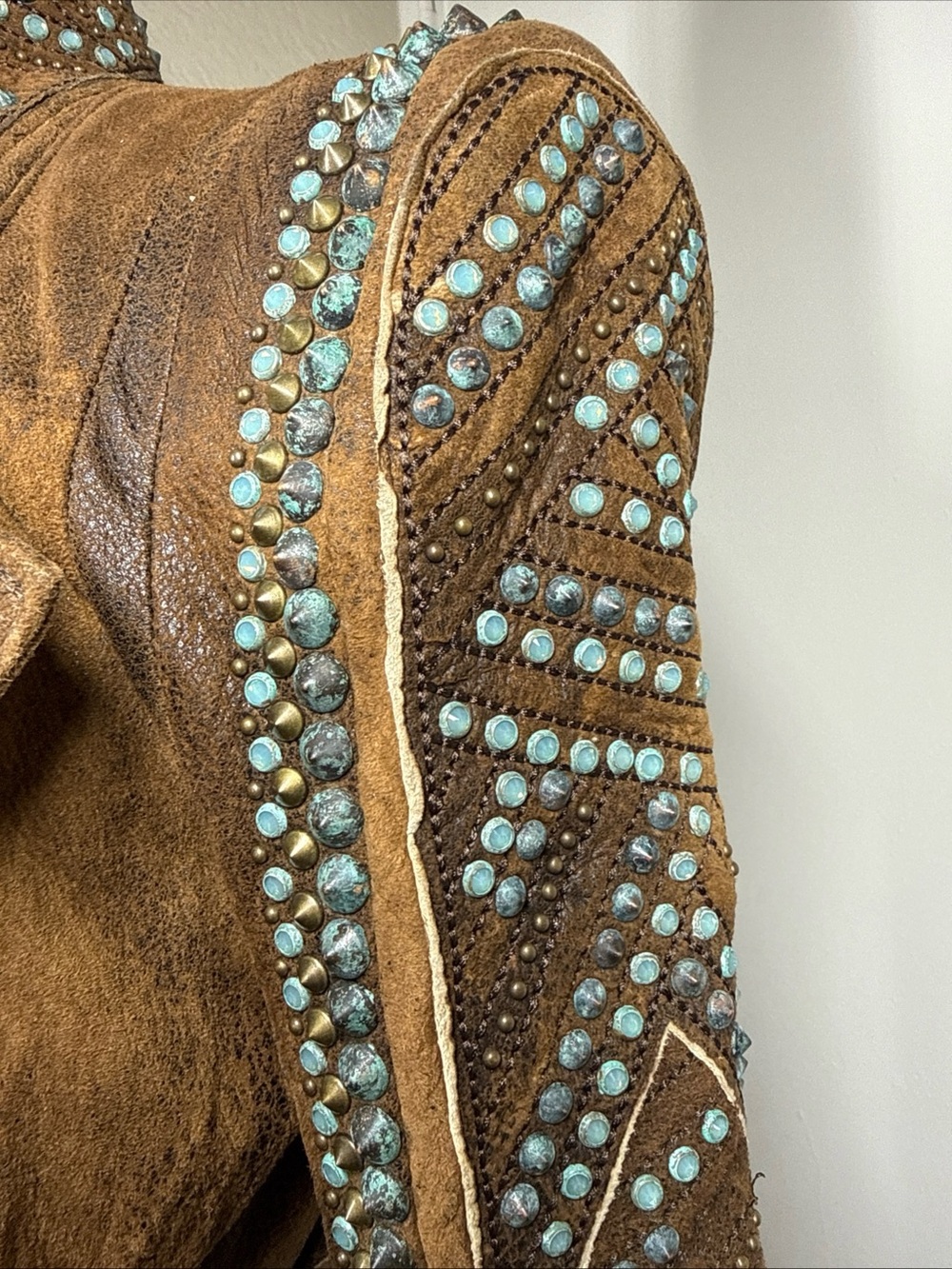 Kippy’s Original Vintage Women's Sz S Genuine Leather Jacket Rhinestone Cowgirl - Picture 6 of 16
